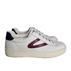 Tretorn White Sneakers Lace Up Low Top Leather Shoes‎ Womens US 8 EUR 38.5